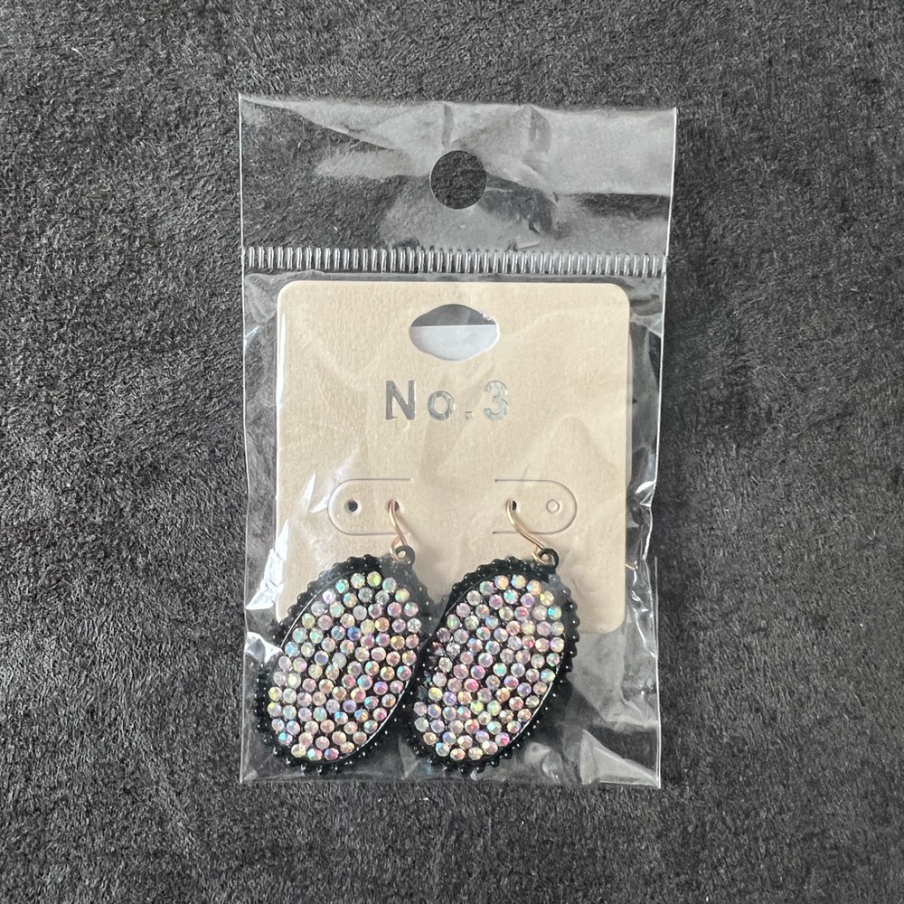 Brand new black iridescent earrings